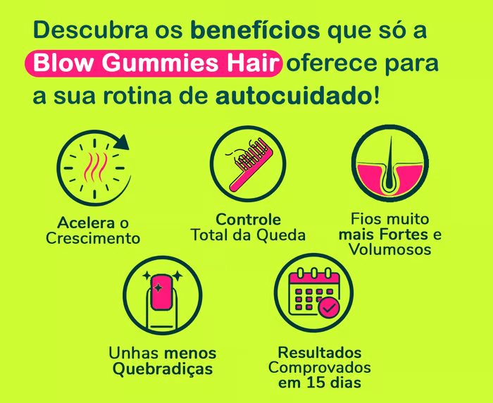 Blow Gummies Hair Morango 30 dias