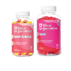 Blow Gummies Hair 90 Dias Tutti Fruti Morango Hair Chiclete