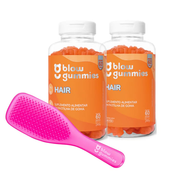 Blow Gummies Hair 120 Dias Suplemento Alimentar em Gomas para Cabelos e Unhas