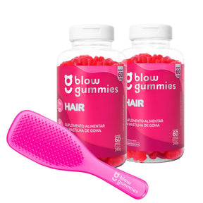 Blow Gummies Hair 120 Dias Suplemento Alimentar em Gomas para Cabelos e Unhas