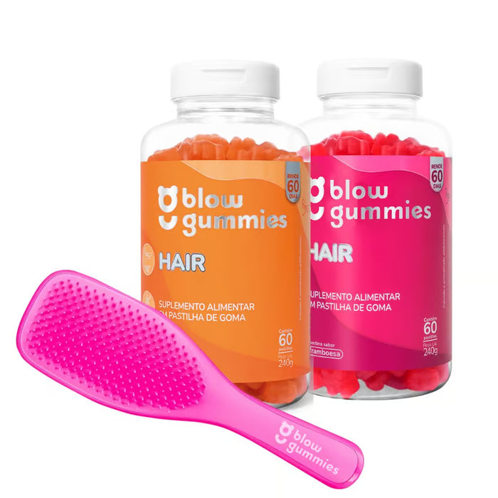 Blow Gummies Hair 120 Dias Suplemento Alimentar em Gomas para Cabelos e Unhas