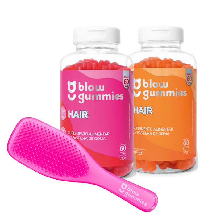 Blow Gummies Hair 120 Dias Suplemento Alimentar em Gomas para Cabelos e Unhas