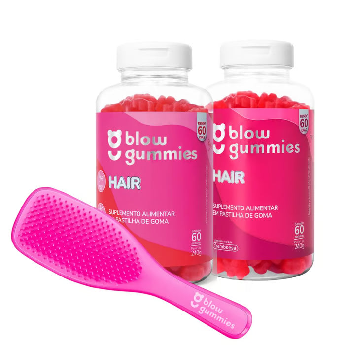 Blow Gummies Hair 120 Dias Suplemento Alimentar em Gomas para Cabelos e Unhas